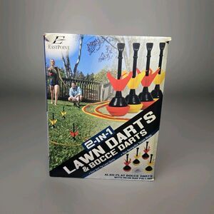 EastPoint 2-in-1 Lawn Darts & Bocce Darts Set Soft Tip Open Box Complete